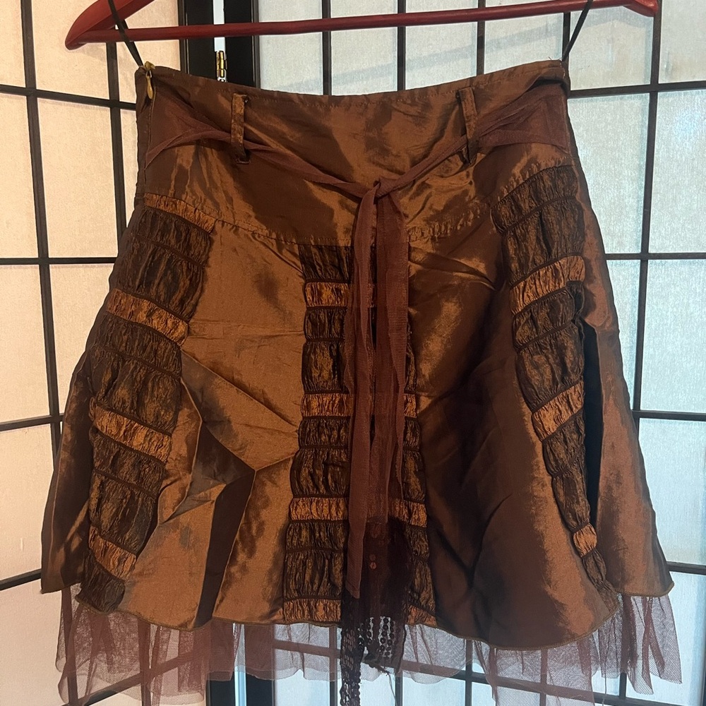 Shiny Brown Skirt